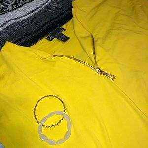 Yellow Blouse with FREE bracelets